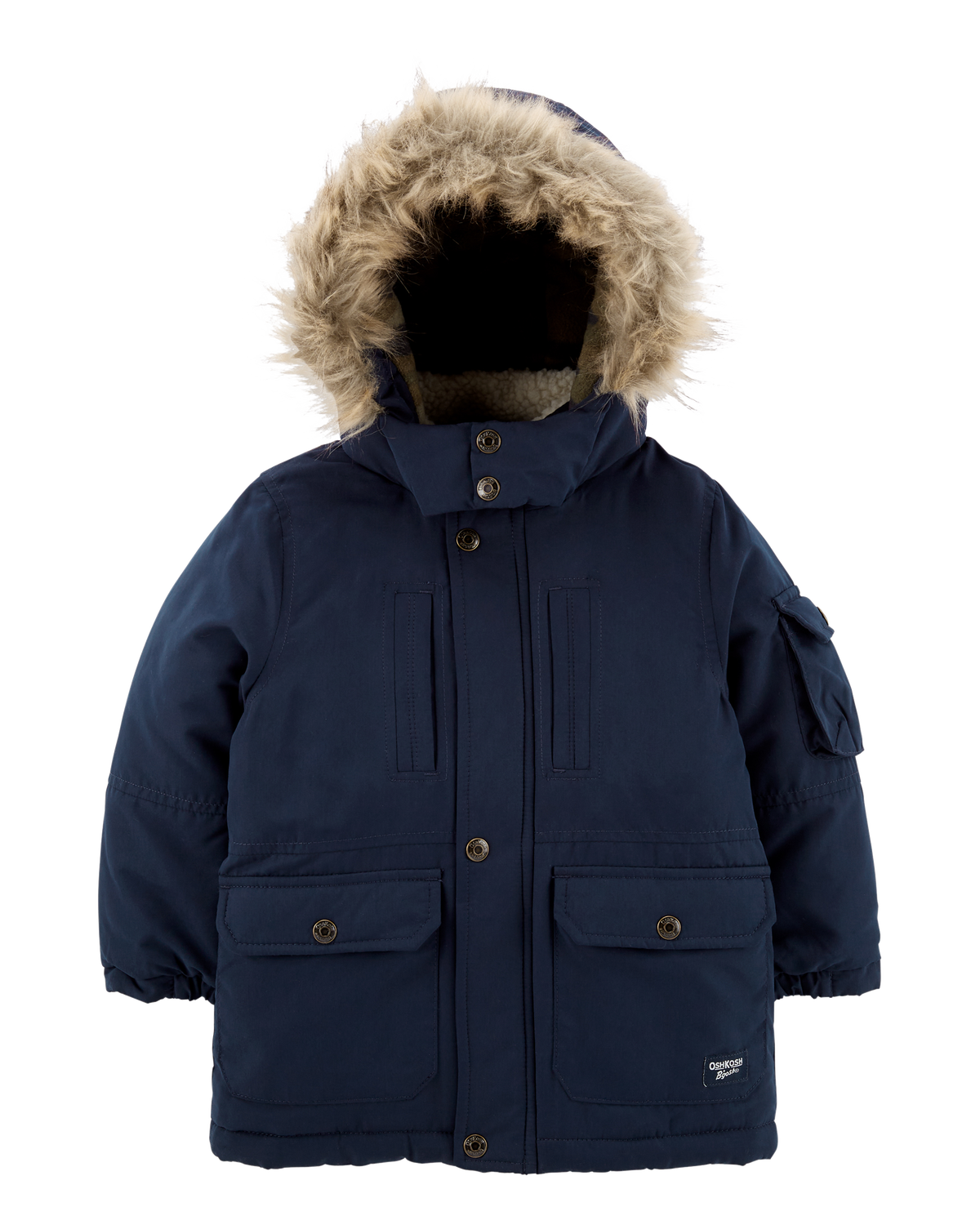 Baby Fleece-Lined Midweight Jacket with Faux Fur - OshKosh