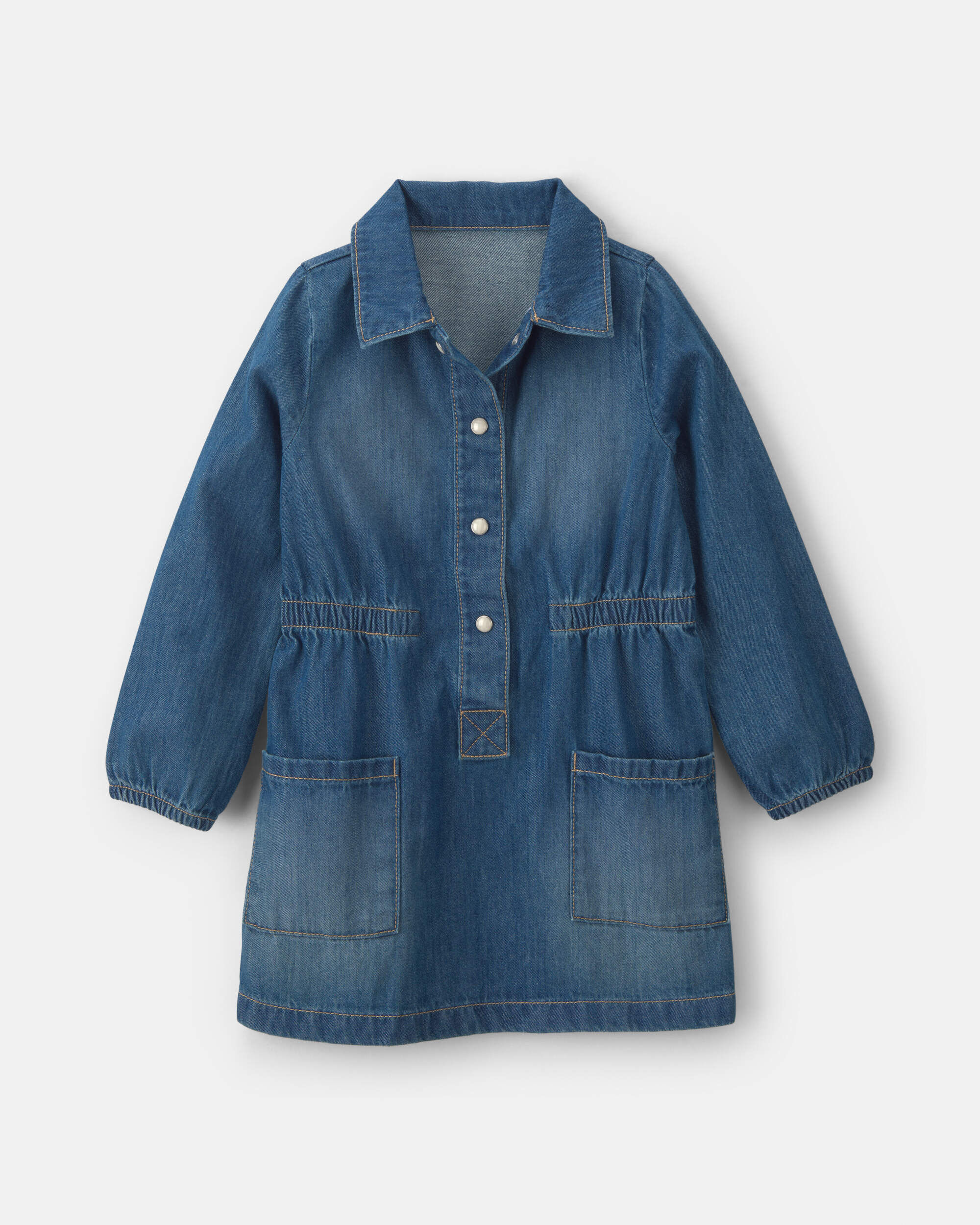 OshKosh B'gosh Toddler Girl Denim Long-Sleeve Dress - Medium Wash 2T Medium Wash