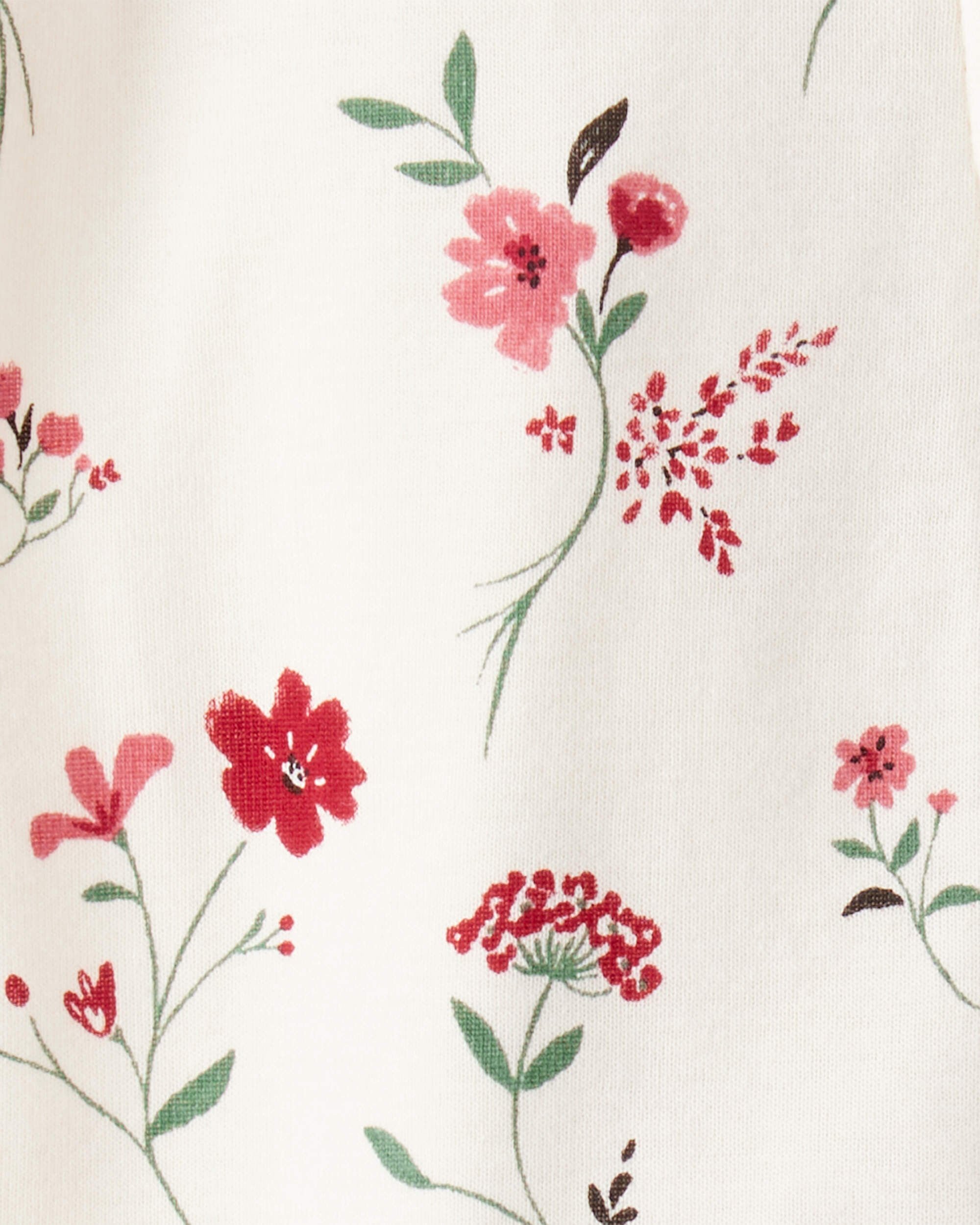Baby Organic Cotton Sleep & Play Pajamas Rosethorn Hollow Print
