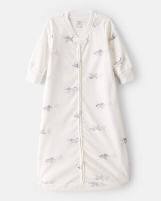 Baby Giraffe Print Long-Sleeve Wearable Blanket - White