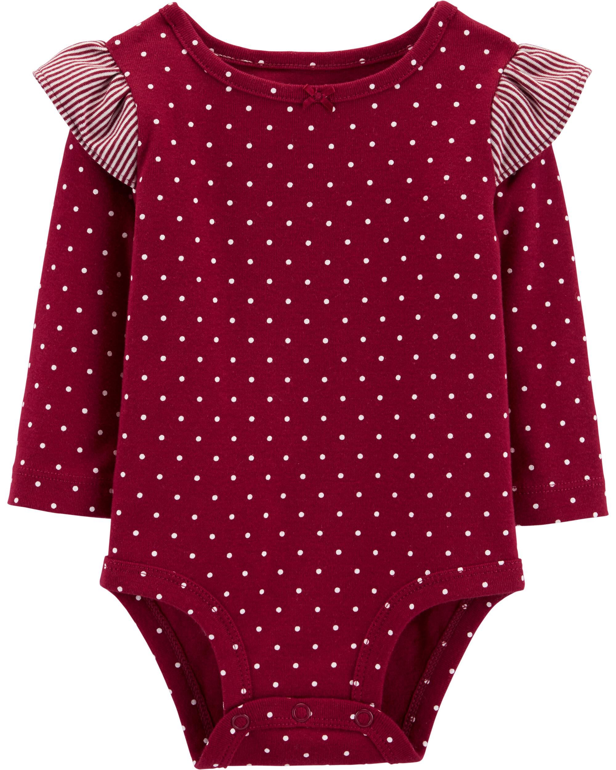 burgundy onesie baby girl