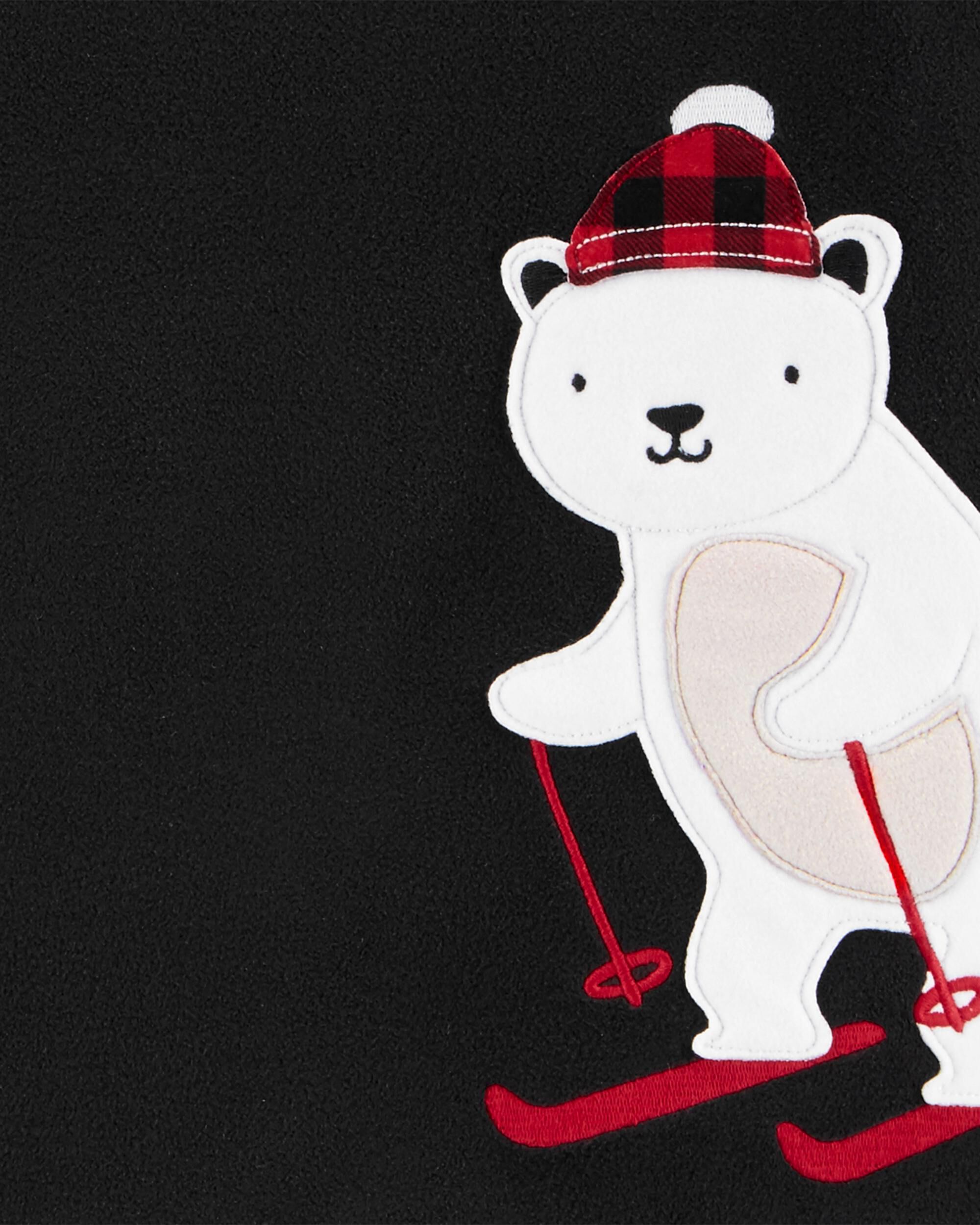 carter's polar bear fleece pajamas