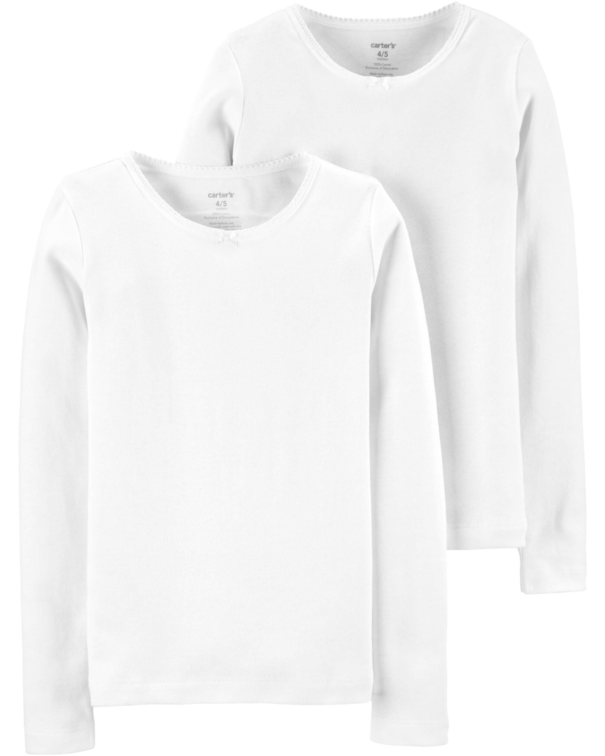 2-Pack Cotton Long-Sleeve Undershirts
