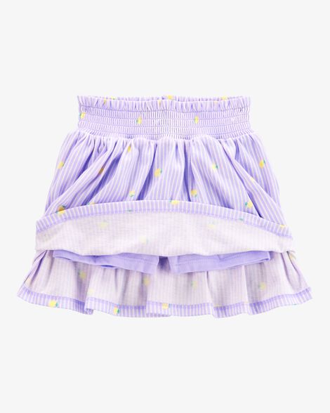  Product image 2 of Toddler Striped Lemon Print Skort - Purple