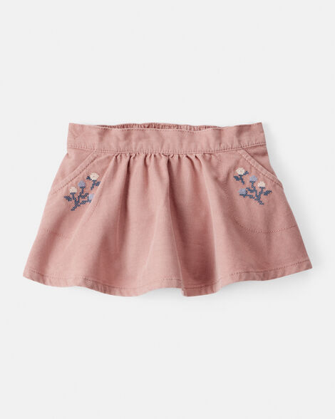 Baby Girl Corduroy Skirt - Pink