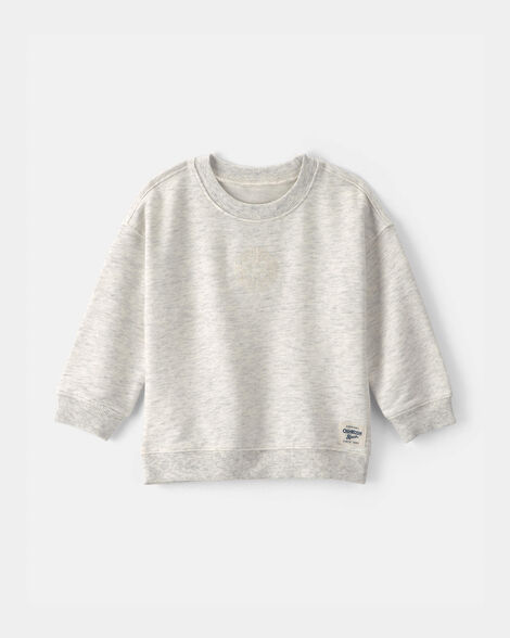 Baby OshKosh Logo French Terry Pullover Sweatshirt - Grey