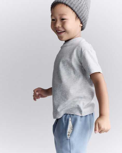 Toddler Short-Sleeve Relaxed Tee - Heather Grey
