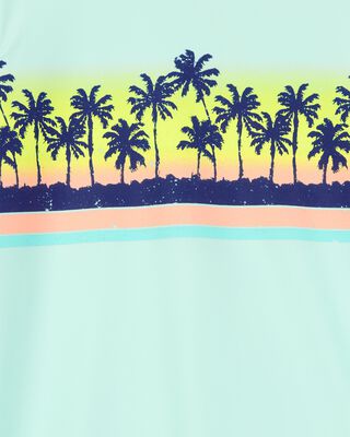 Product image 2 of Kid Palm Tree Long-Sleeve Rashguard Swim - Mint Blue