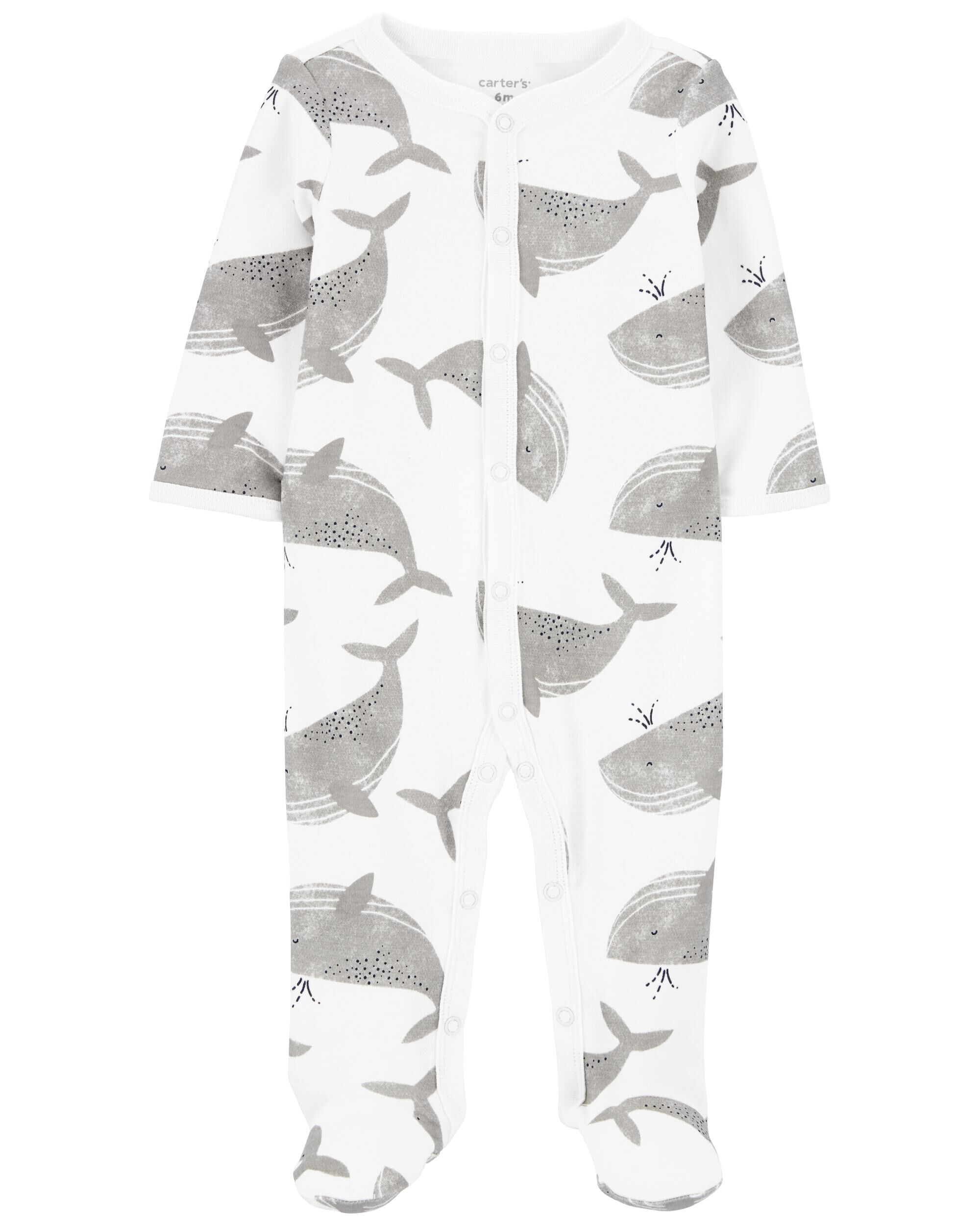 Baby Whale Snap Up Cotton Sleep Play Pajamas Carter s Carter s