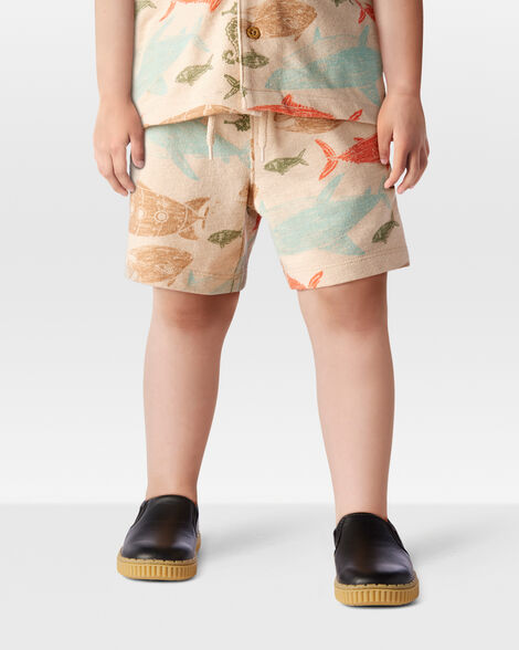  Product image 2 of Toddler Sea Print Pull-On Shorts