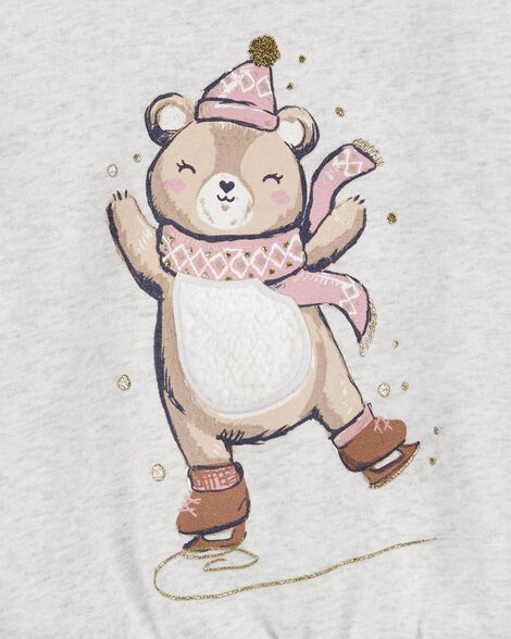  Product image 2 of Toddler Ice Skating Bear Fleece Sweatshirt