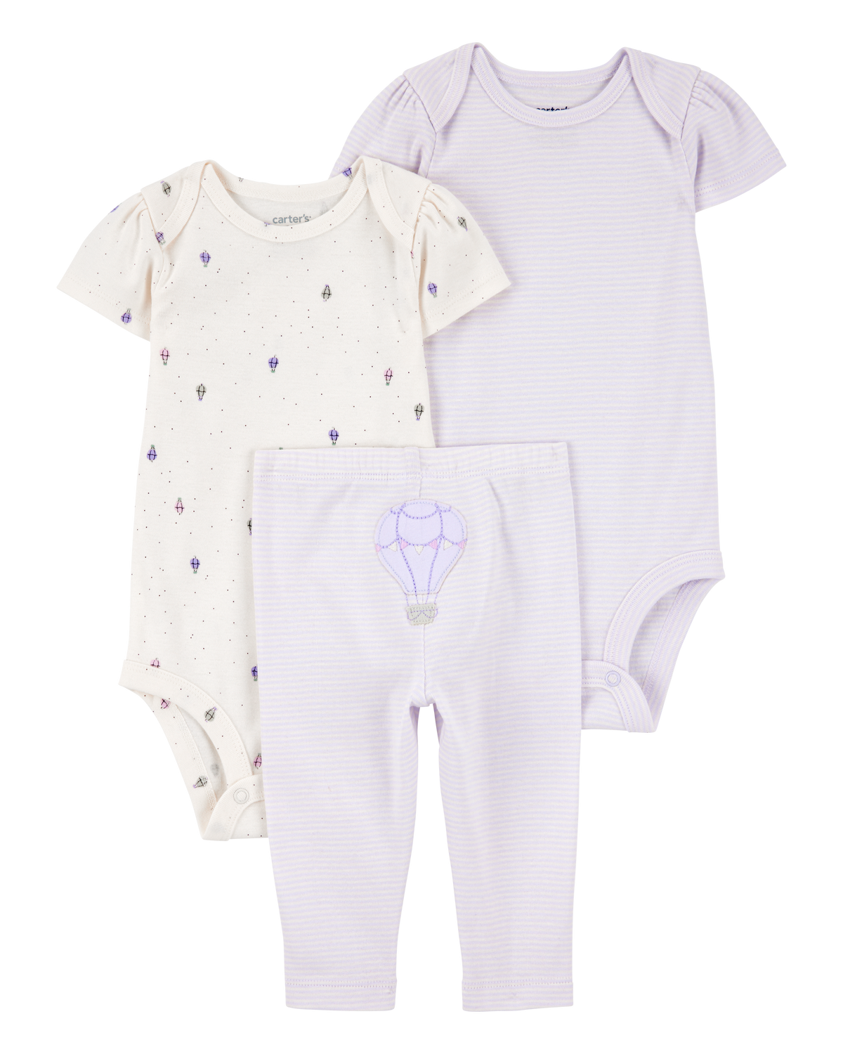 Baby Girl 3-Piece Hot Air Balloon Little Character Set® - Purple