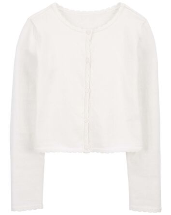 Kid Button-Front Cardigan