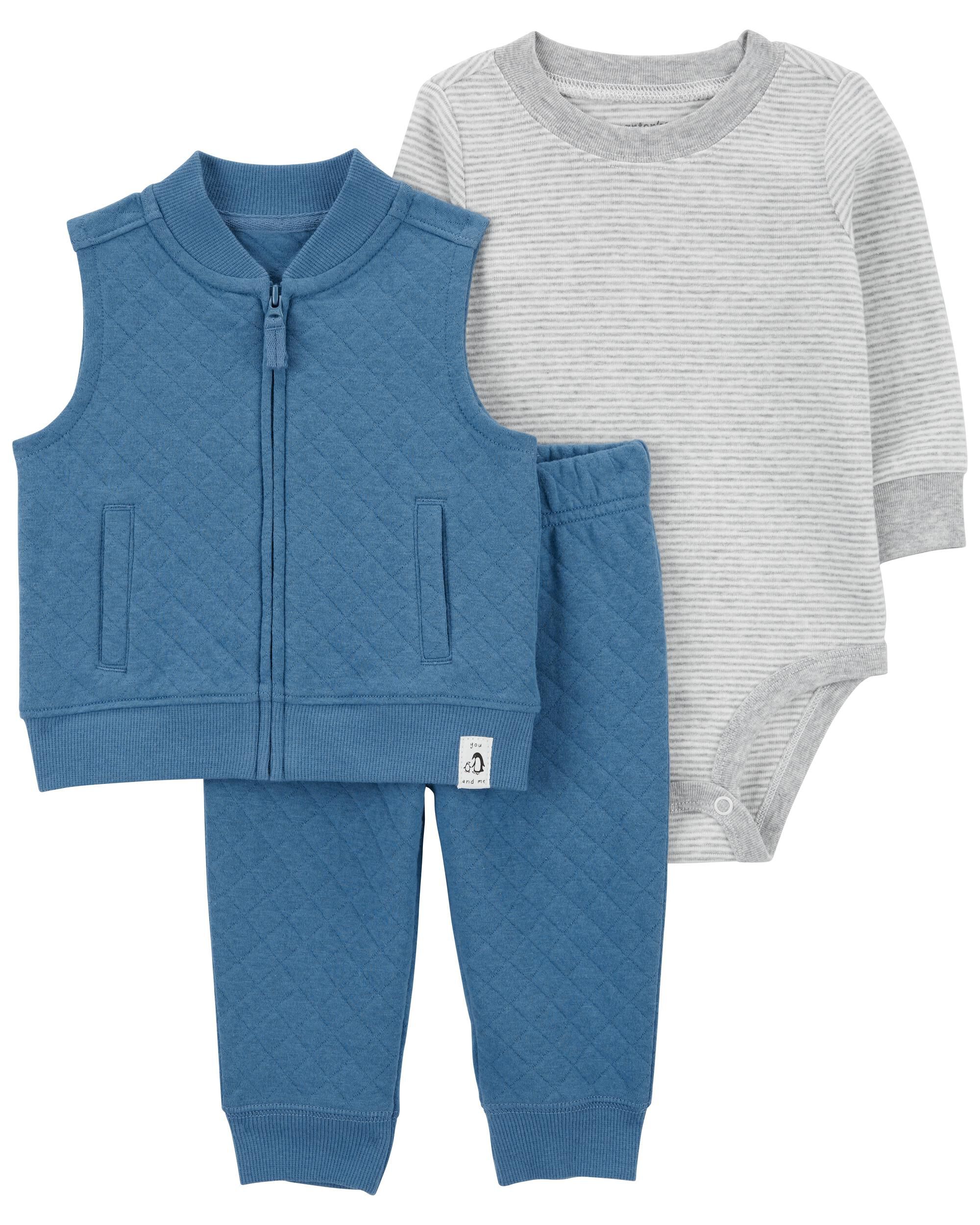 買得 Little Quilted 3-Piece Baby Vest Carter's | Carter's - Set アウター