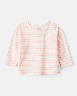 Product image 1 of Baby Girl Striped Long-Sleeve Top - Pink