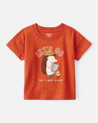 Product image 1 of Baby Boy Hedgehog Short-Sleeve Graphic Tee - Orange