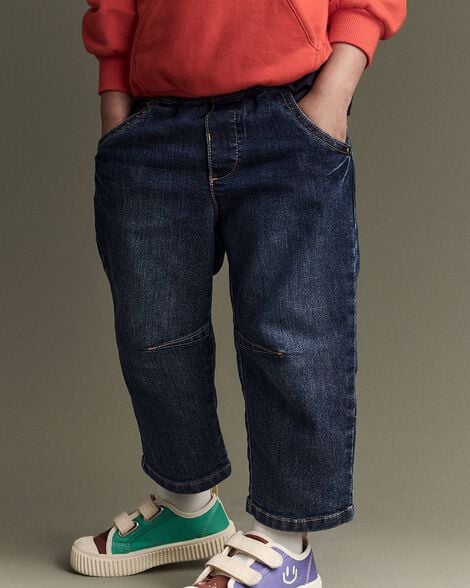 Toddler Barrel Pant in Denim - Blue