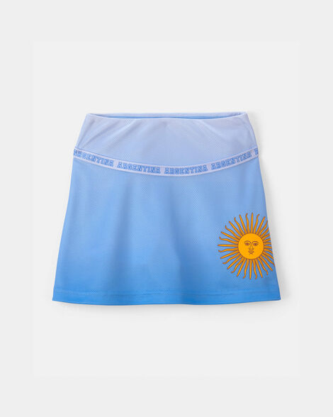 toddler girl umbro argentina active skort - light blue/white