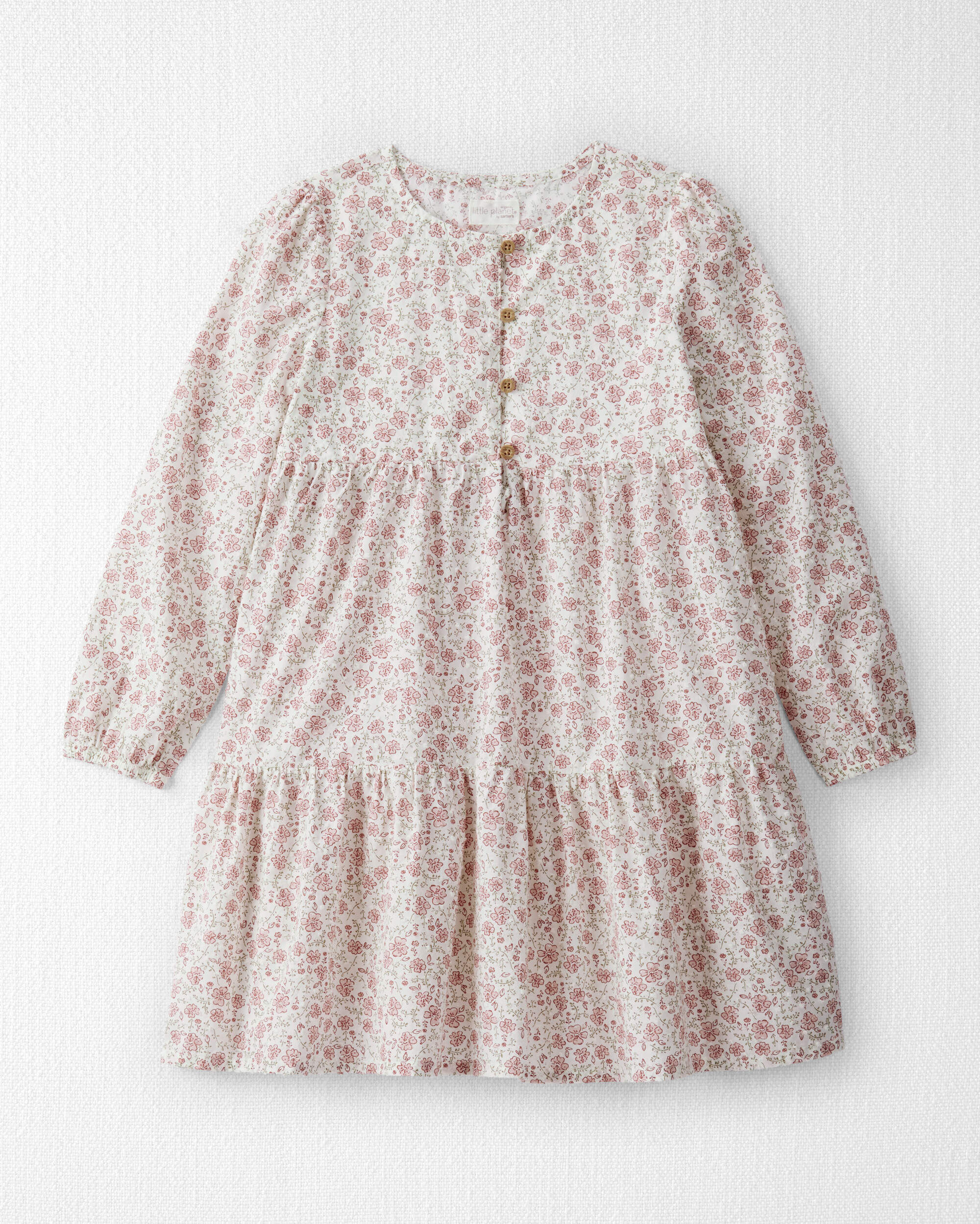 【AAKE】KARA POINT COTTON JK Girls Organic Cotton Dress in Prairie Blossom Print - Little