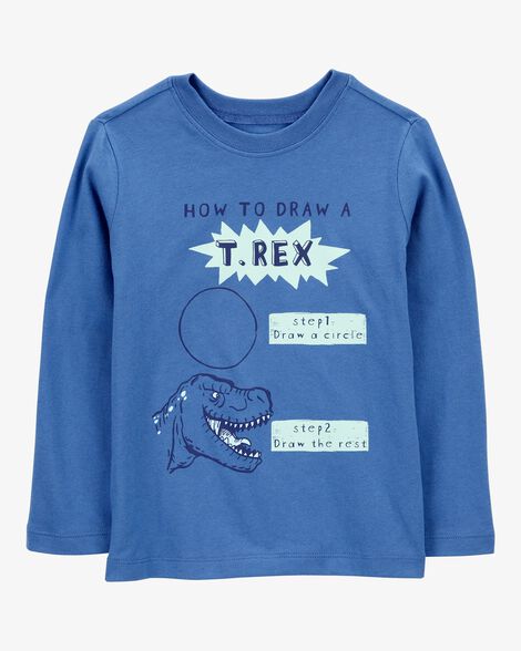  Product image 1 of Toddler How To Draw A T-Rex Graphic Tee