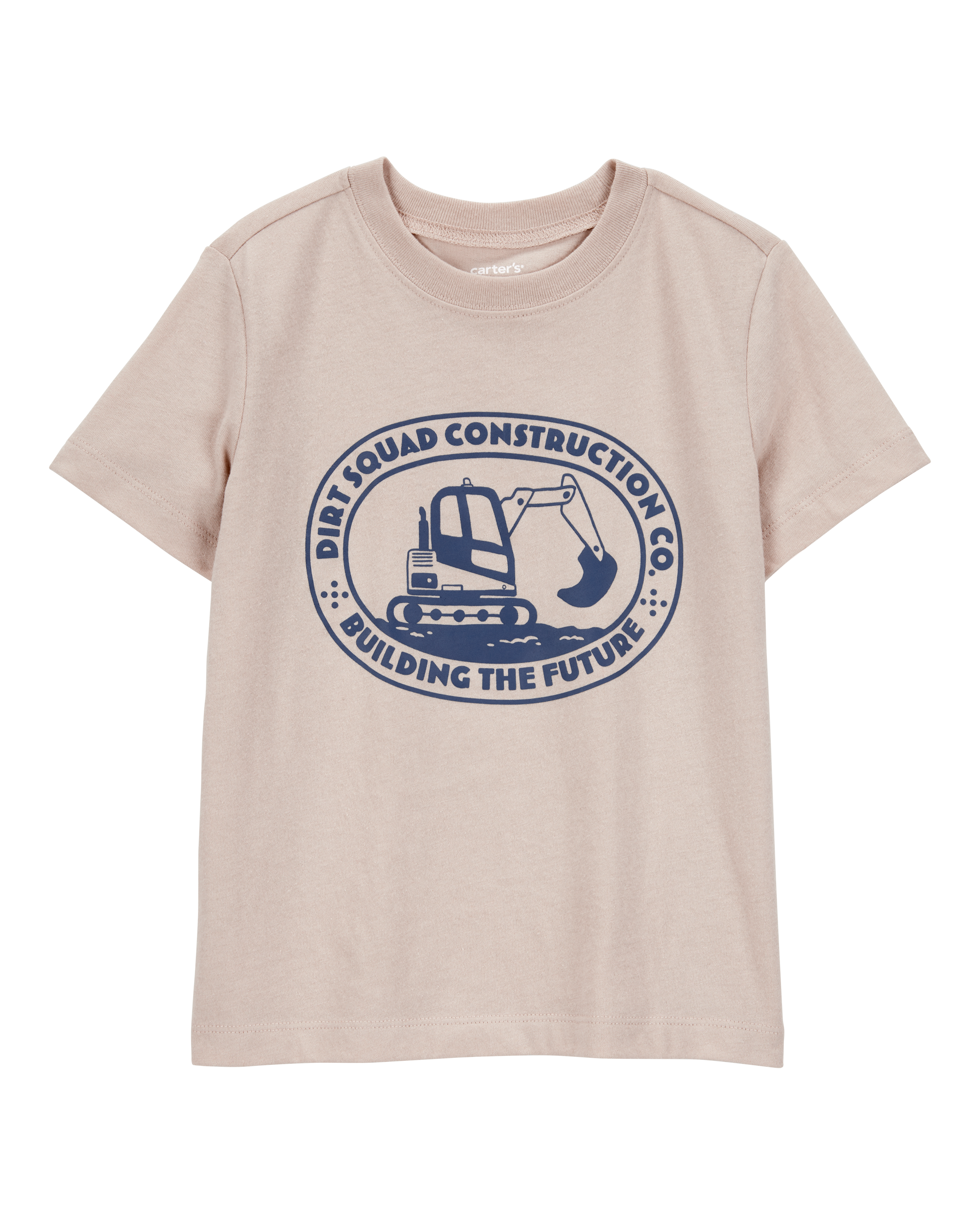 Toddler Boy Construction Short-Sleeve Graphic Tee - Tan