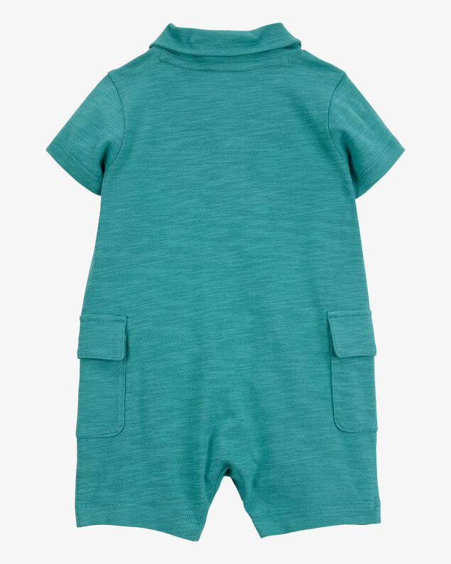Product image 2 of Baby Polo Cotton Romper -Green