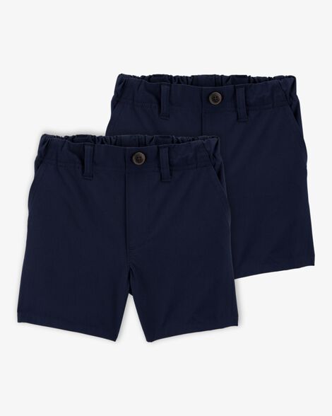  Product image 1 of Toddler 2-Pack Active Pull-On Uniform Shorts - Navy