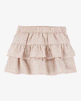 Product image 1 of Baby Floral Pull-On Ruffle Skort - Tan
