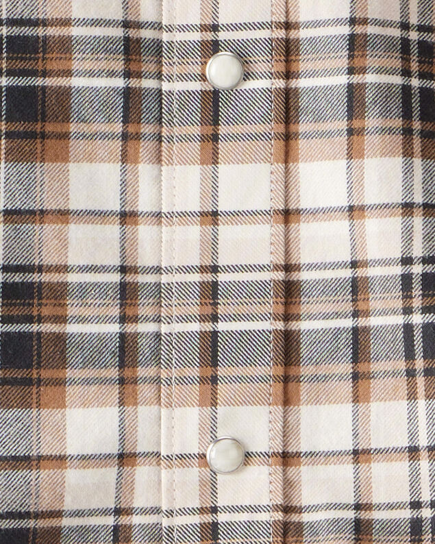 Product image 2 of Boys Western Plaid Cotton Long-Sleeve Button-Down Shirt - Plaid