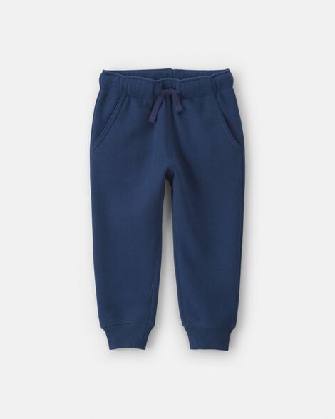 toddler boy fleece joggers - navy blue