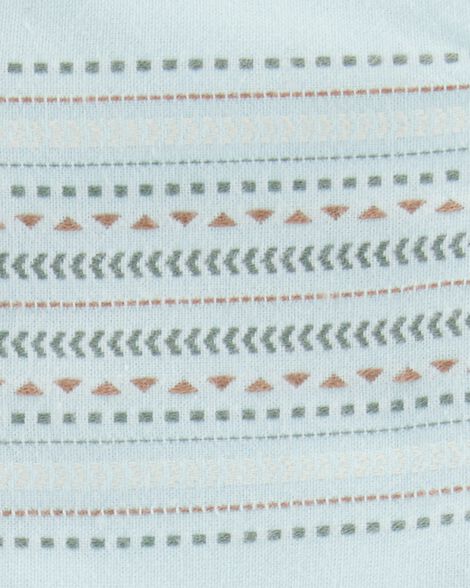  Product image 3 of Baby Tribal Print Button-Front Romper - Blue