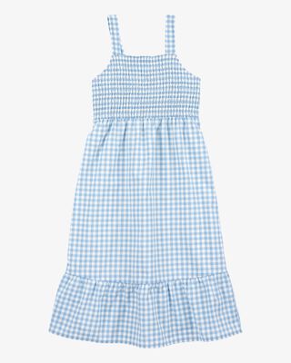 Product image 1 of Kid Gingham Sleeveless Dress - Blue