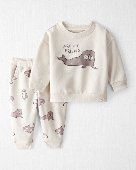 Baby 2-Piece Set Made with Organic Cotton in Artic Friends Print