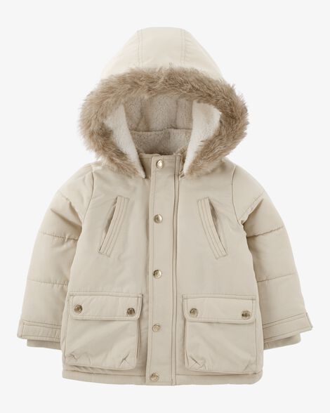  Product image 1 of Toddler Faux Fur Hooded Parka