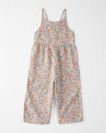 Toddler Organic Cotton Floral Print Jumpsuit
