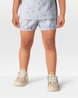 Product image 2 of Toddler Striped Star Print Shorts - Blue