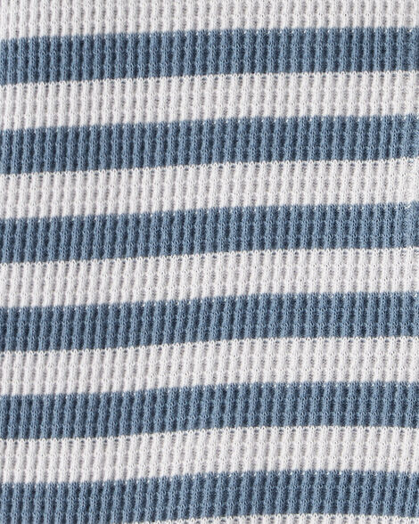 Baby Sleep & Play Pajamas Made with Organic Cotton in Blue Stripes