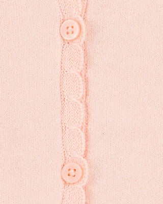 Product image 2 of Toddler Scalloped Trim Cardigan Sweater - Pink