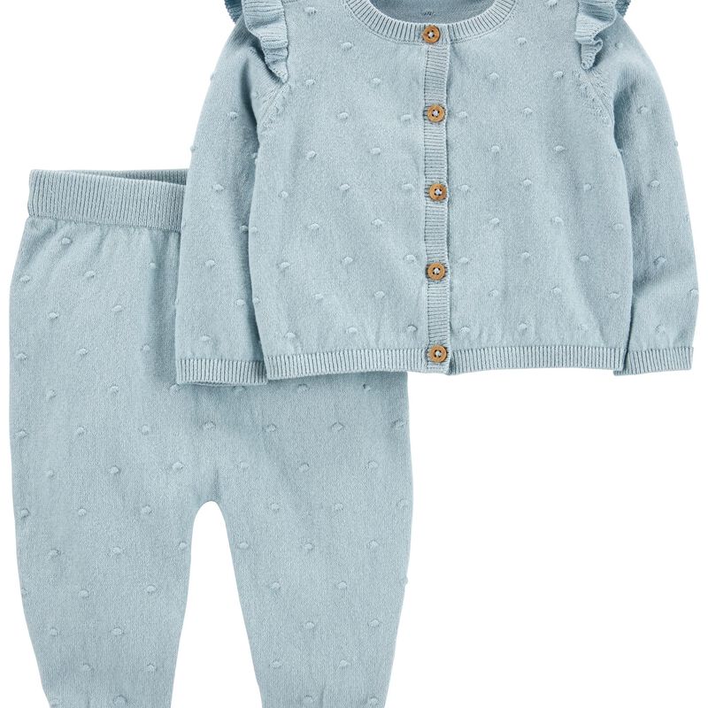 Baby Blue 2-Piece Cardigan & Pant Set | carters.com