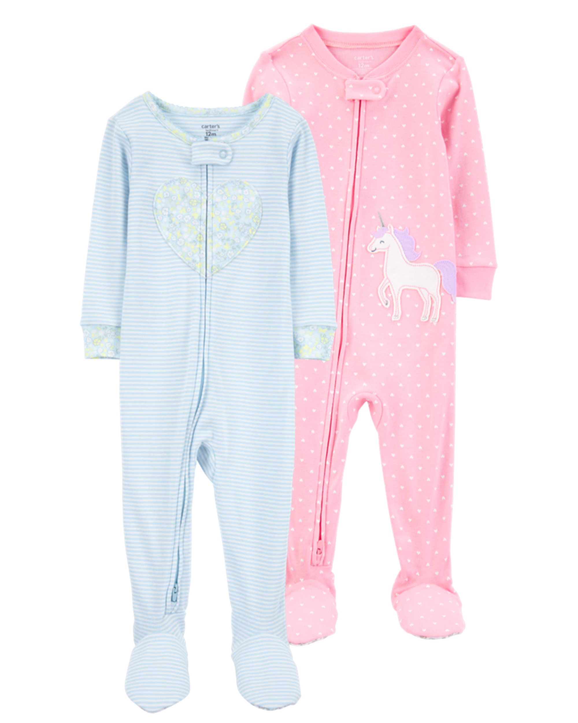 Baby 2-Pack Cotton Footie Pajamas