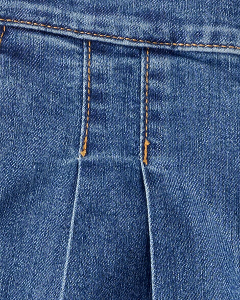 Product image 3 of Kid Denim Wide Leg Pants - 70s Blue Wash