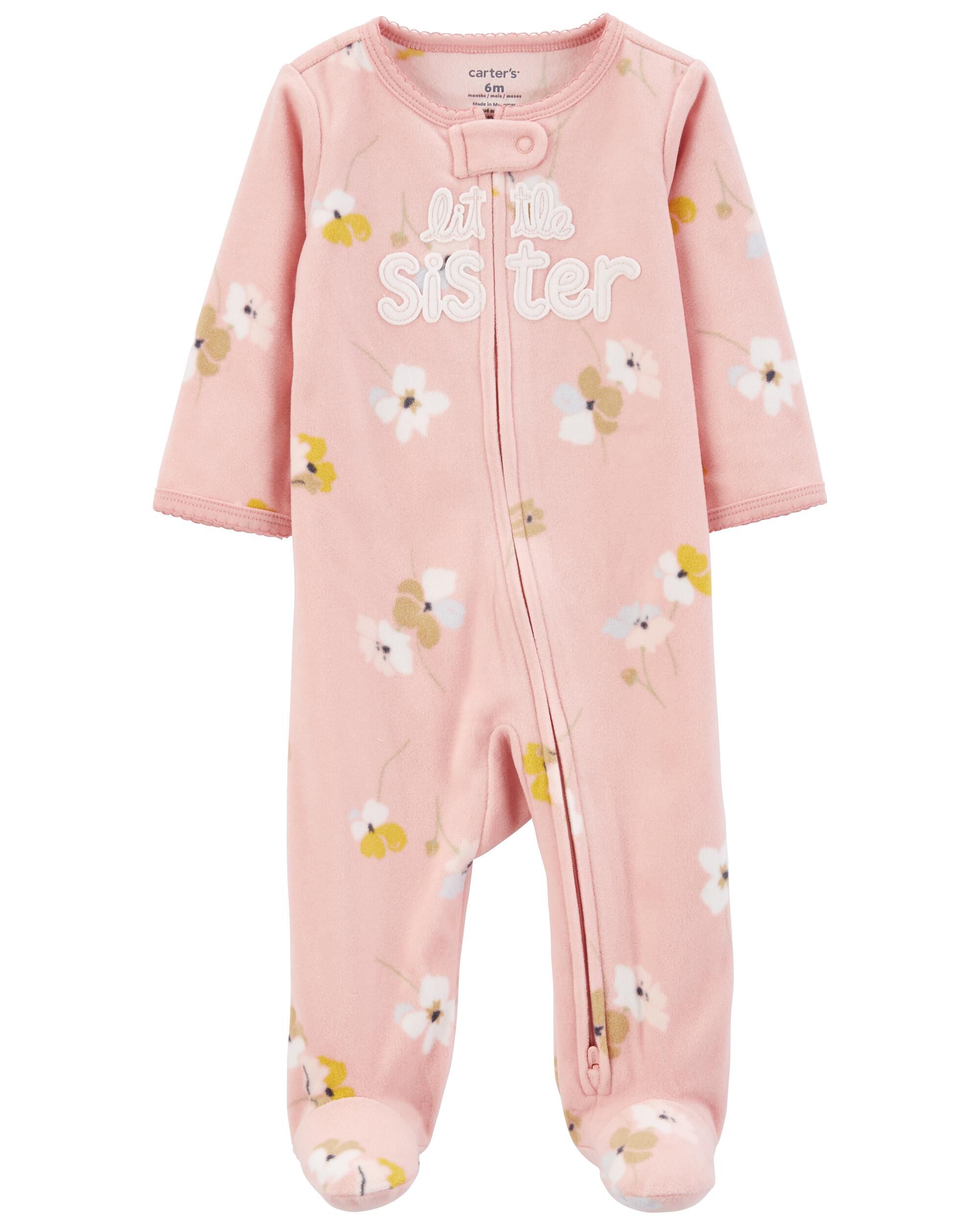 Baby Little Sister Zip Up Fleece Sleep Play Pajamas Carter s Carter s