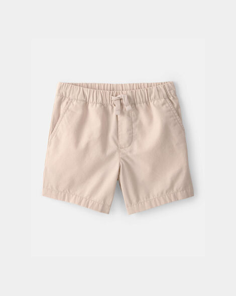 toddler boy canvas shorts - khaki