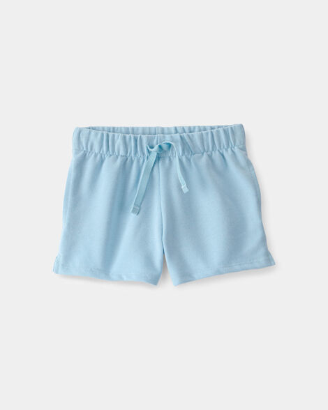 toddler girl french terry shorts - blue