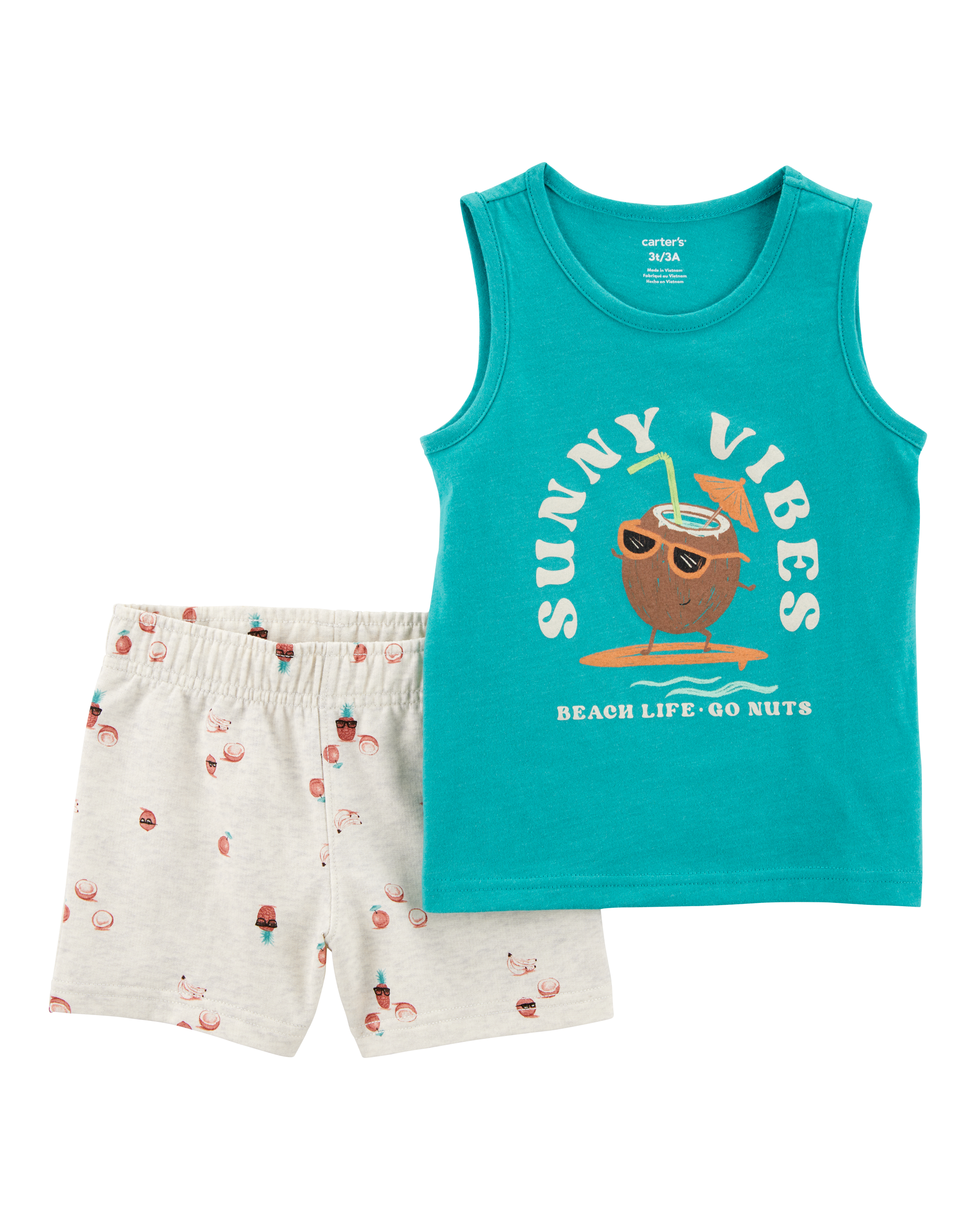 Toddler 2-Piece Sunny Vibes Tank & Pull-On Short Set