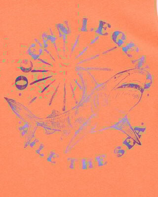 Product image 2 of Kid Shark Surf Slogan Tank - Orange
