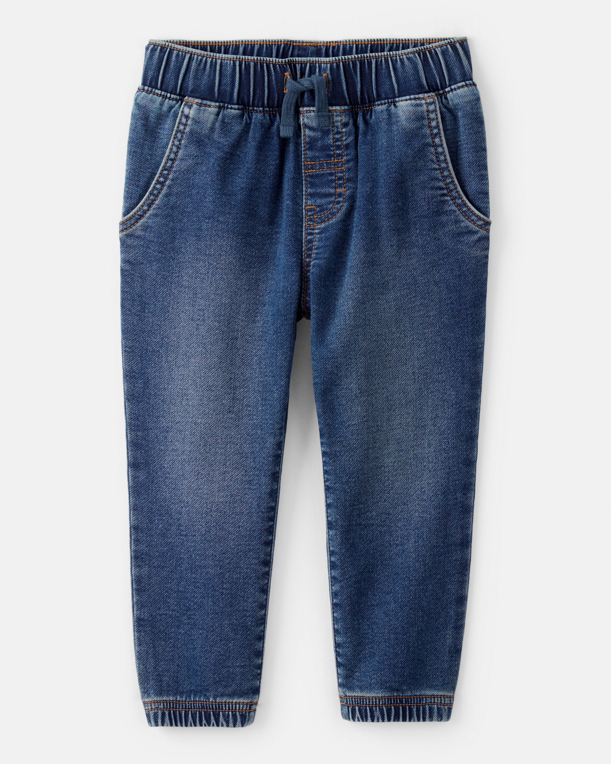 Toddler 2-Piece Acorn Button-Down Shirt & Pull-On Denim Pant Set