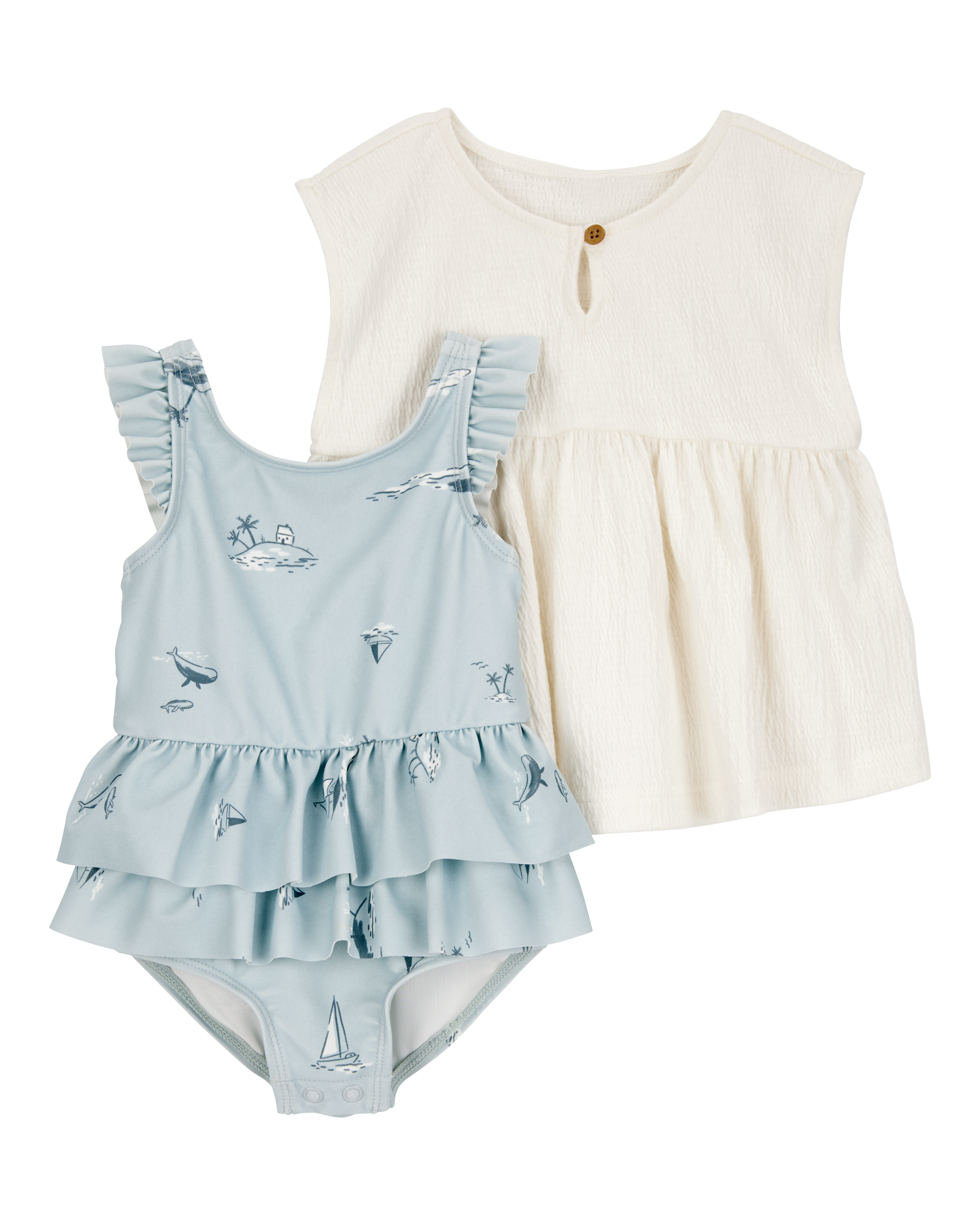 Baby 2-Piece Swimsuit & Cover-Up Set