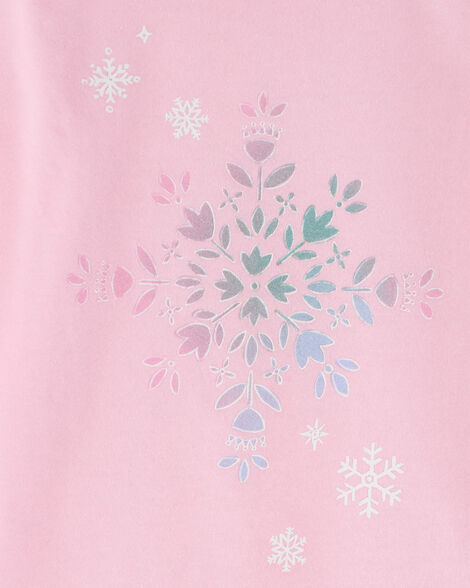 Product image 2 of Kid Snowflake-Print Long-Sleeve Shirt - Pink