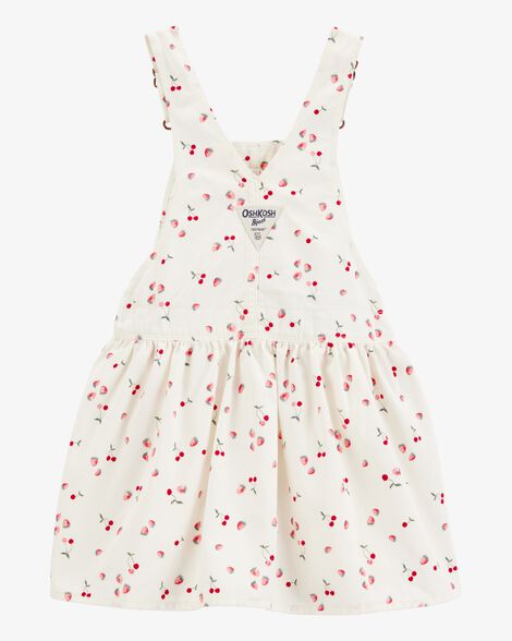  Product image 2 of Baby Cherry-Print Jumper Dress - White